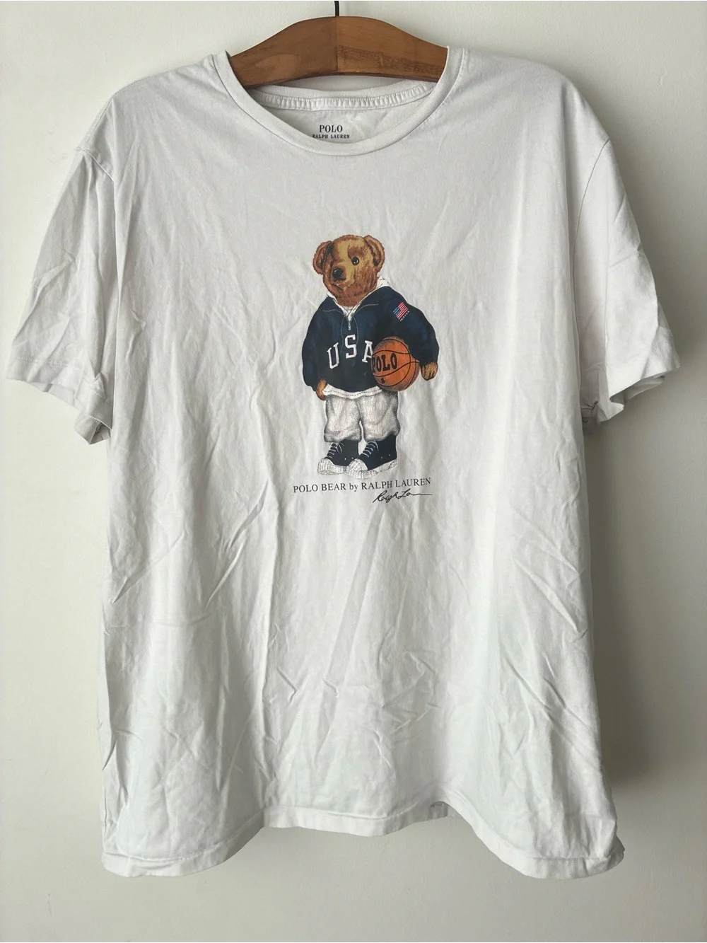 Polo Ralph Lauren Bear Shirt Men’s XL Basketball USA Polo Bear